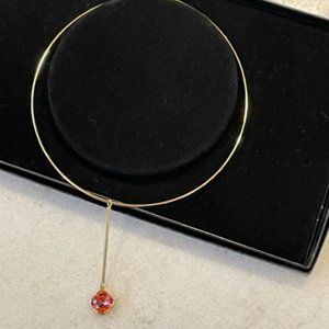 Vintage - Joan Rivers Collar Necklace with 3" long slide pendant